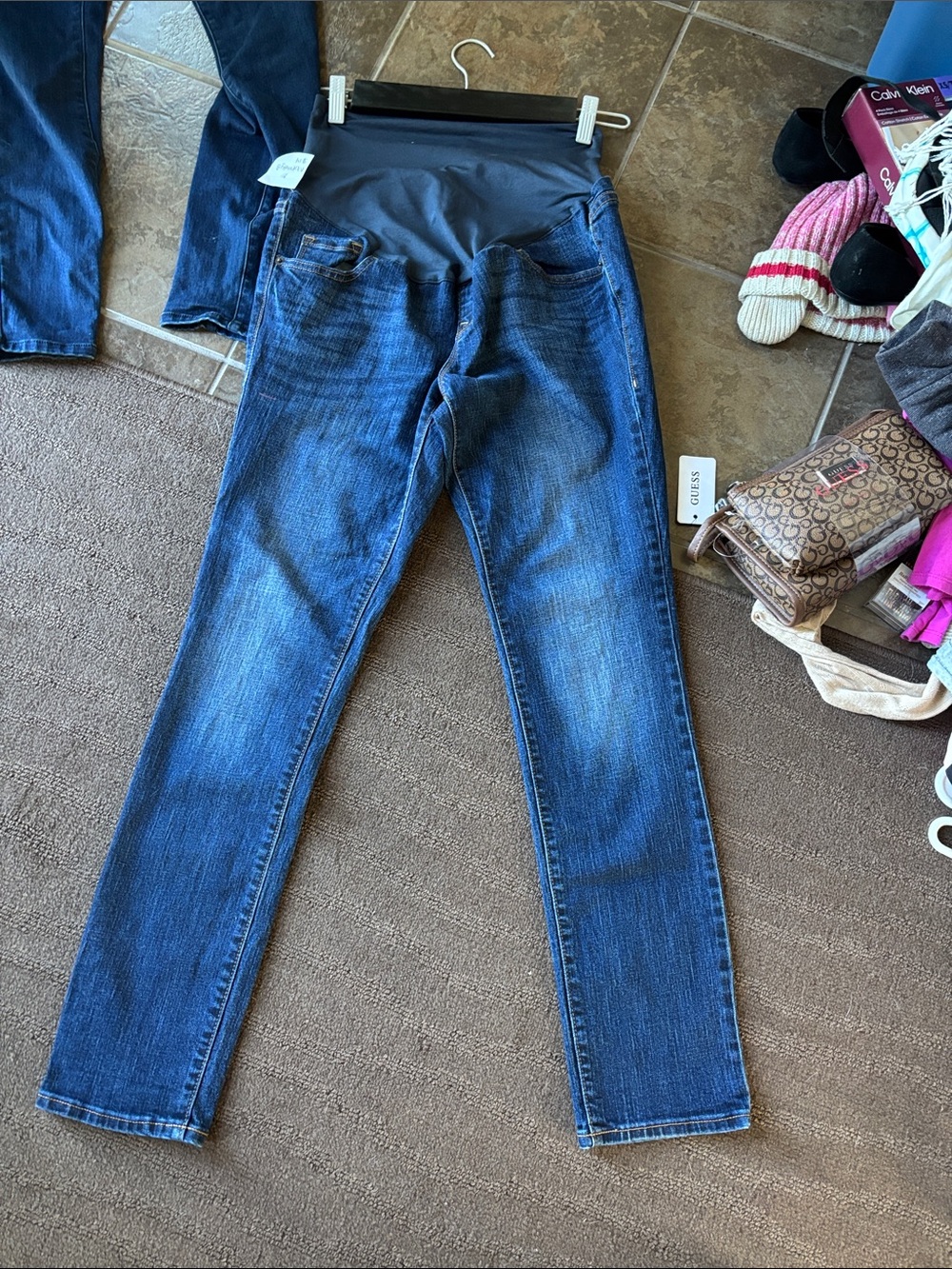 Old Navy Dark Blue Maternity Jeggings with Stretch Panel
